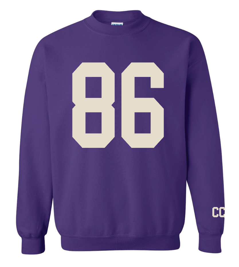 "86" Jerzees Crewneck Sweatshirt (purple)