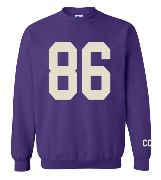 "86" Jerzees Crewneck Sweatshirt (purple)
