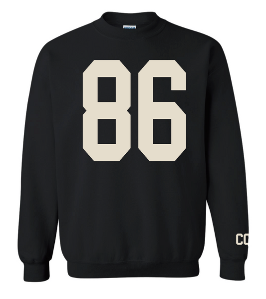 "86" Jerzees Crewneck Sweatshirt (black)
