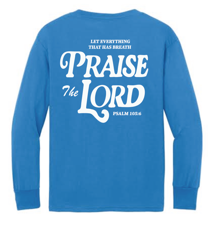 Praise the Lord Port & Co L/S T-shirt (youth)(royal)