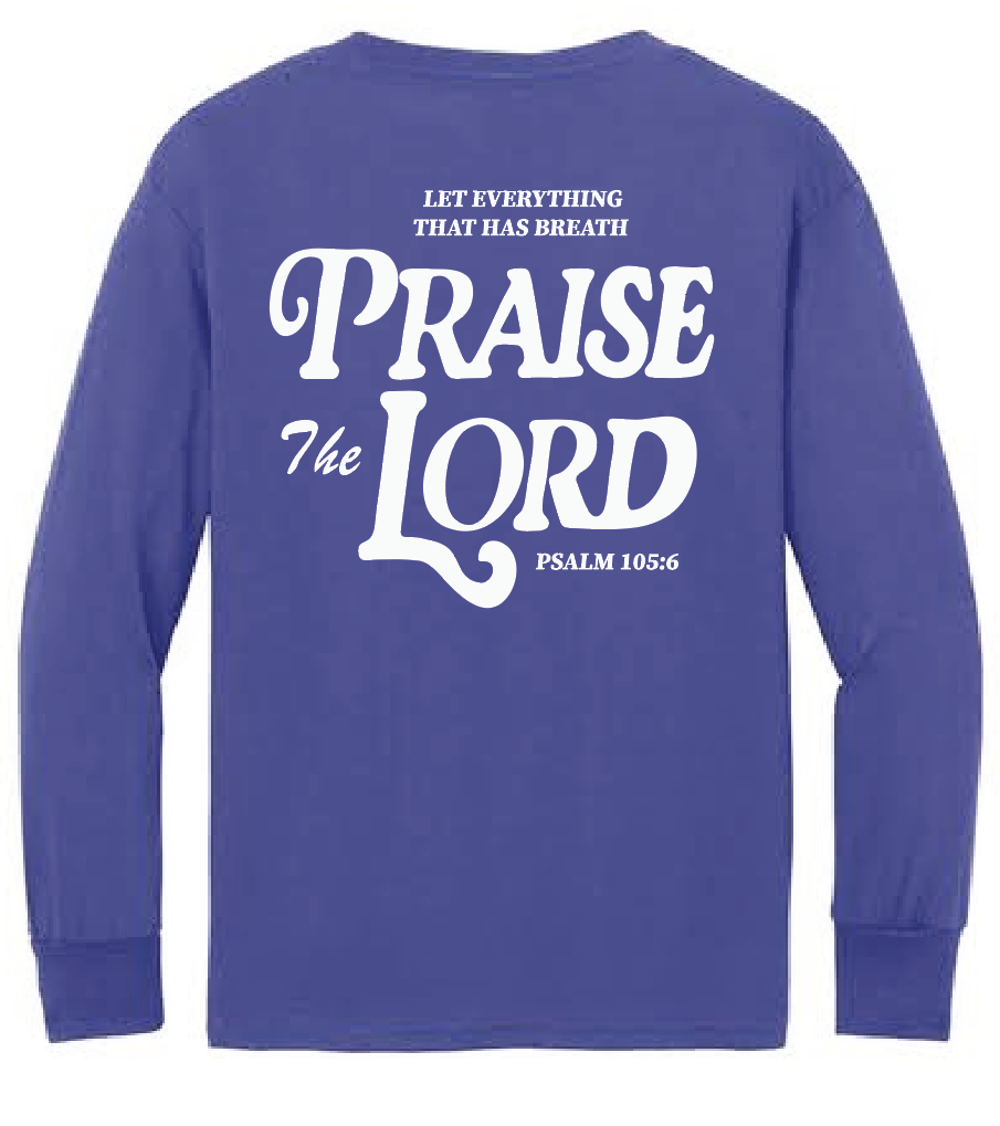 Praise the Lord Port & Co L/S T-shirt (youth)(purple)