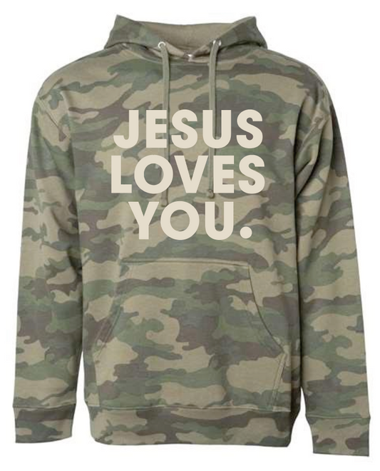 Jesus Loves You Independent Trading Hooded Sweatshirt