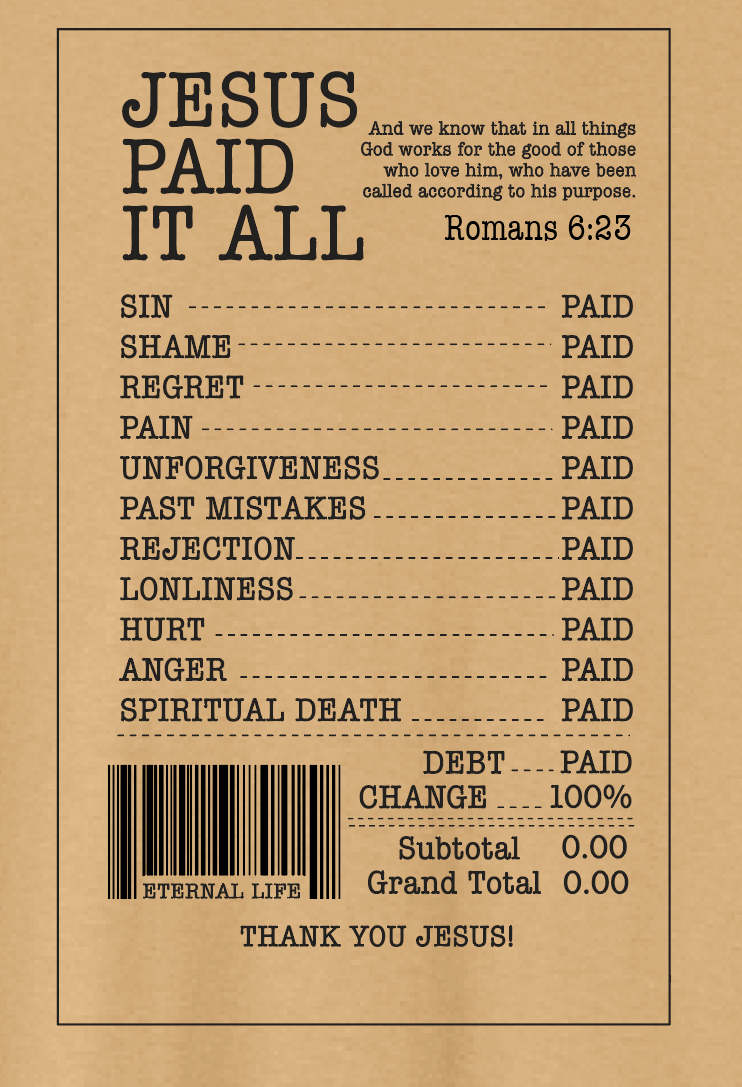 Jesus Paid it All: Basic S/S T-shirt (old gold)