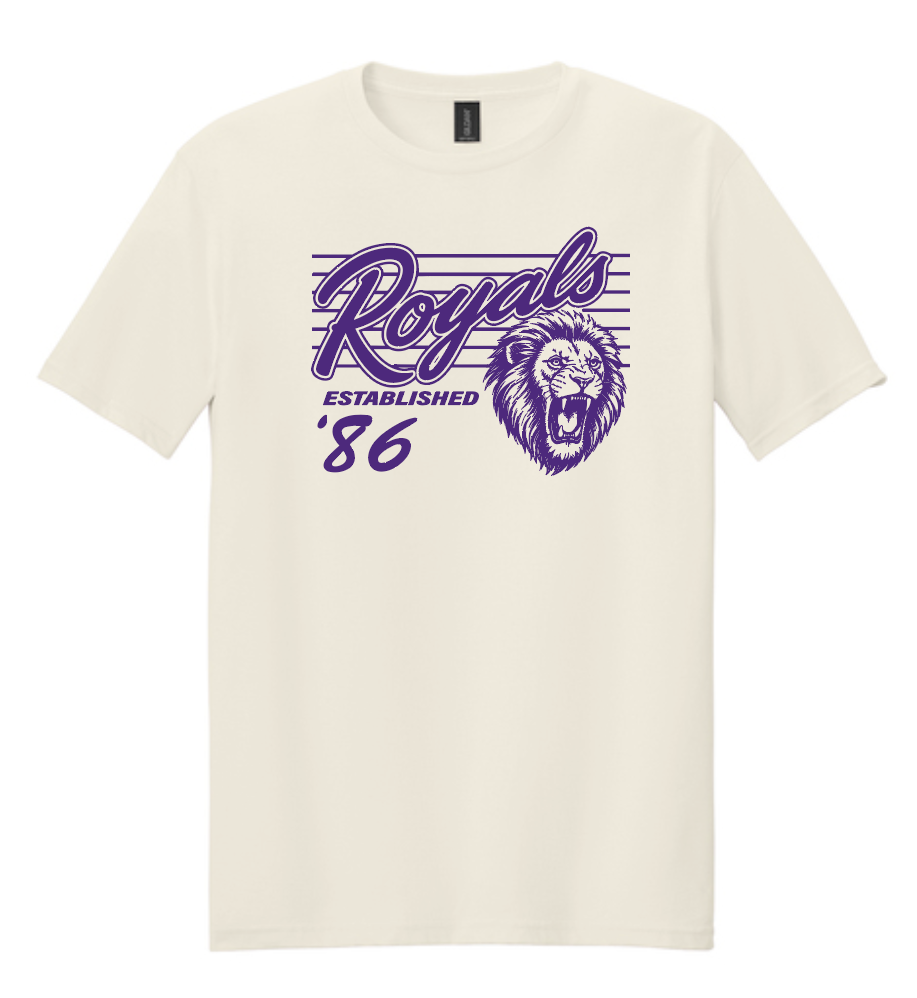 Vintage Royals: Basic S/S T-shirt (purple print)