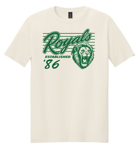 Vintage Royals: Basic S/S T-shirt (green print)