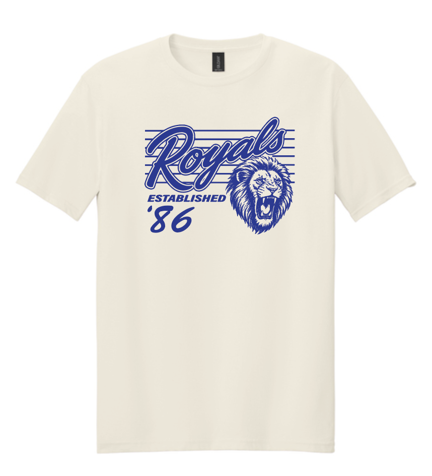 Vintage Royals: Basic S/S T-shirt (blue print)