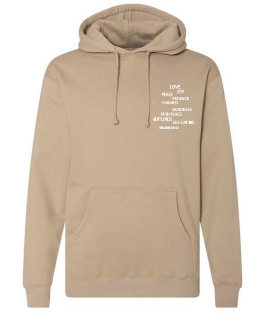 Fruit of the Spirit: Independent Trading Elevated Hooded Sweatshirt (sandstone)