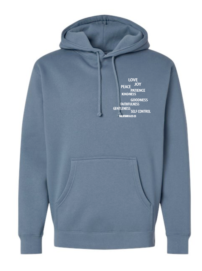 Fruit of the Spirit: Independent Trading Elevated Hooded Sweatshirt (blue)
