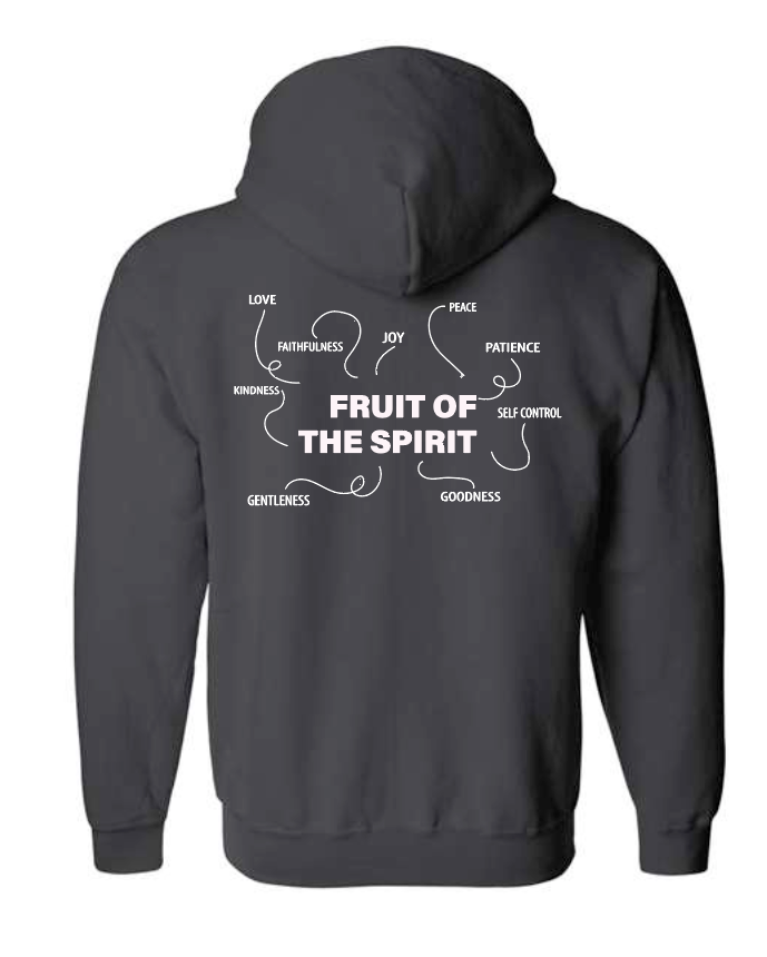 Fruit of the Spirit: Gildan Basic Zip Hooded Sweatshirt (black)