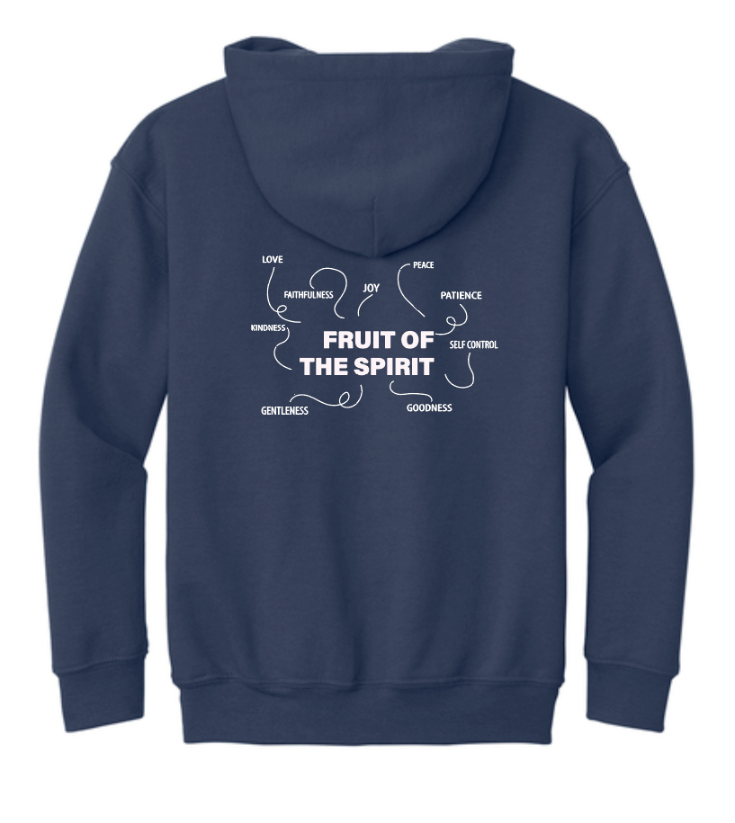 Fruit of the Spirit: Gildan Basic Zip Hooded Sweatshirt (navy)