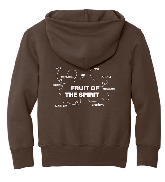 Fruit of the Spirit: Port & Co Basic Hooded Sweatshirt (brown)