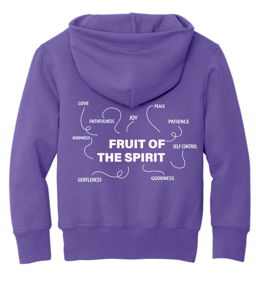 Fruit of the Spirit: Port & Co Basic Hooded Sweatshirt (purple)