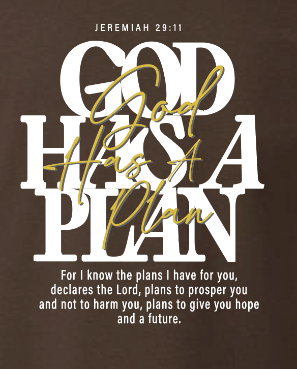 God Has a Plan: American Apparel Premium S/S T-shirt (brown)