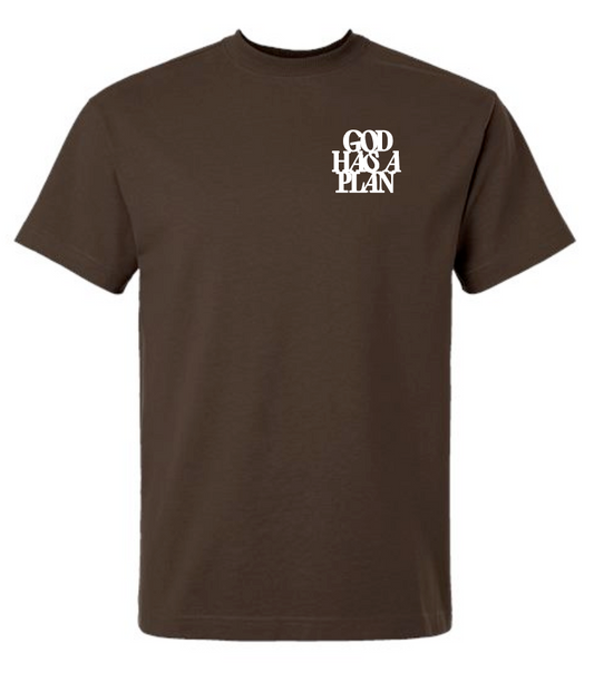 God Has a Plan: American Apparel Premium S/S T-shirt (brown)