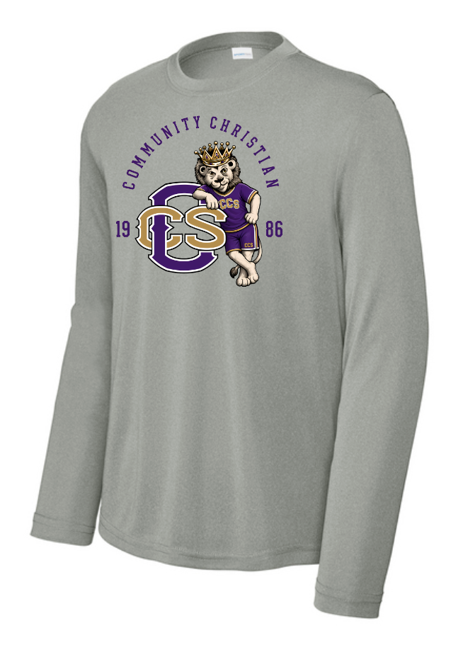 Cartoon Mascot: Sport-Tek Dri-Fit L/S T-shirt