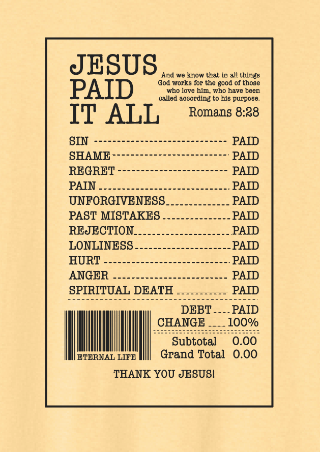 Jesus Paid it All: Basic S/S T-shirt (yellow)