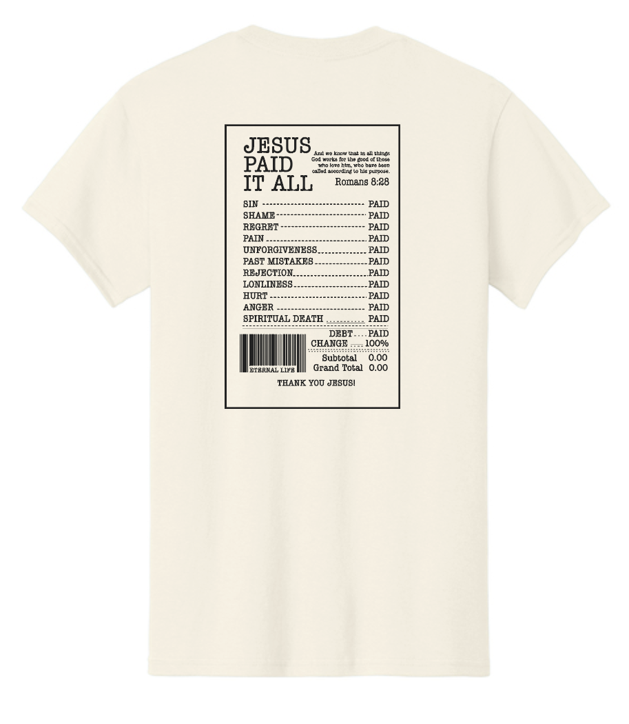 Jesus Paid it All: Basic S/S T-shirt (natural)