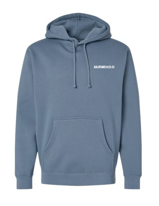 Fruit of the Spirit: Independent Trading Elevated Hooded Sweatshirt (blue)
