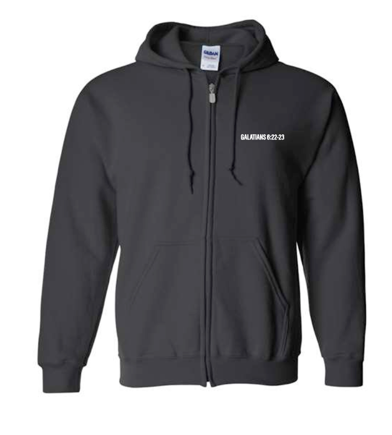Fruit of the Spirit: Gildan Basic Zip Hooded Sweatshirt (black)
