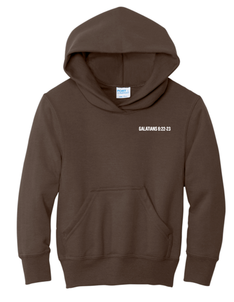 Fruit of the Spirit: Port & Co Basic Hooded Sweatshirt (brown)