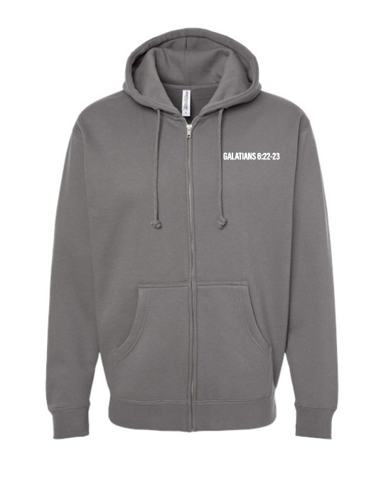 Fruit of the Spirit: Independent Trading Elevated Full Zip Hooded Sweatshirt (charcoal)