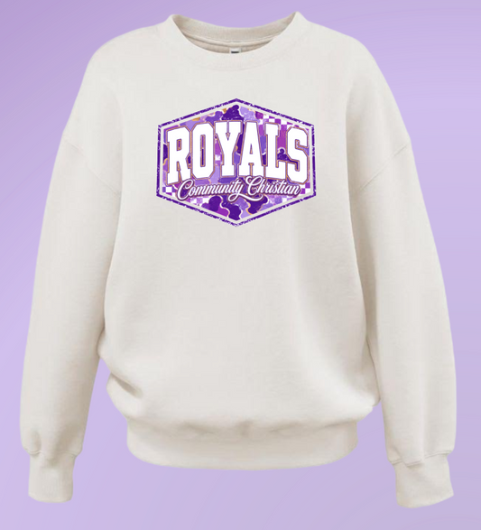 Fan Gear (8276) Pennant Sportswear Women's Oversized Crewneck Sweatshirt (cream)
