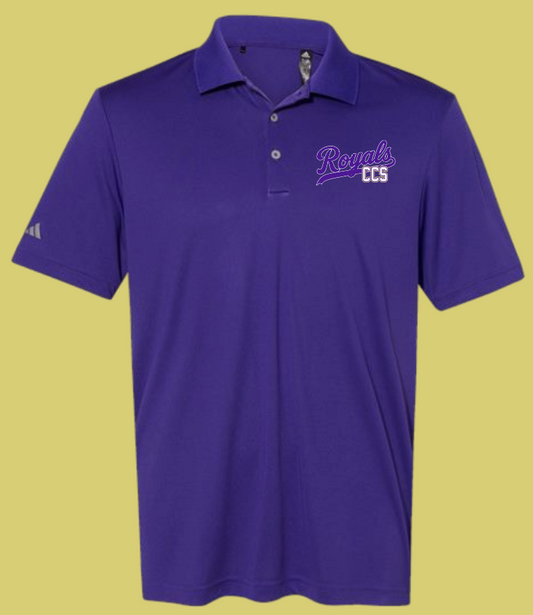 Fan Gear (8275) "Script Royals" Design Adidas Performance Polo (purple)