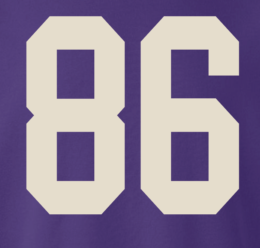"86" Jerzees Crewneck Sweatshirt (purple)