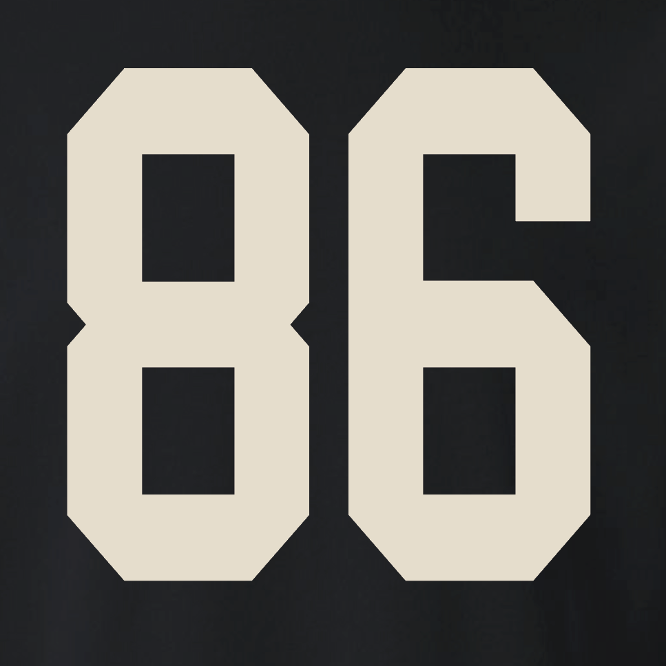 "86" Jerzees Crewneck Sweatshirt (black)