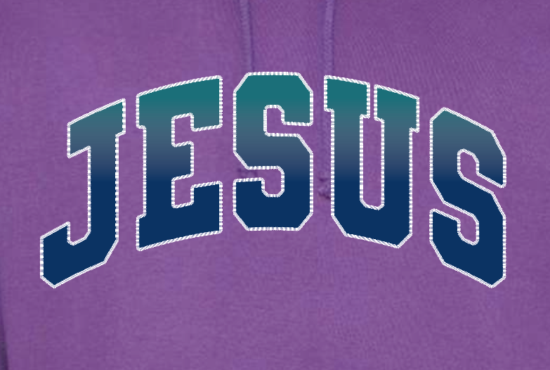 "Stitch" AWDis Hooded Sweatshirt (purple)