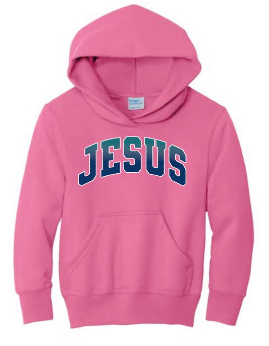 "Stitch" Port & Co Hooded Sweatshirt (pink)(youth)