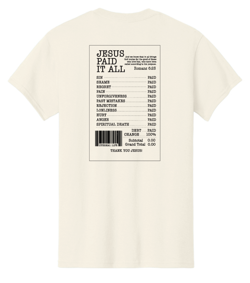 Jesus Paid it All: Basic S/S T-shirt (natural)