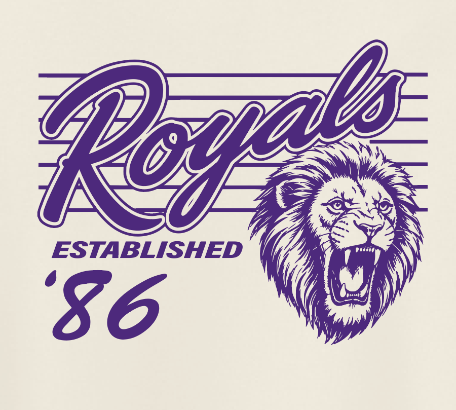 Vintage Royals: Basic S/S T-shirt (purple print)