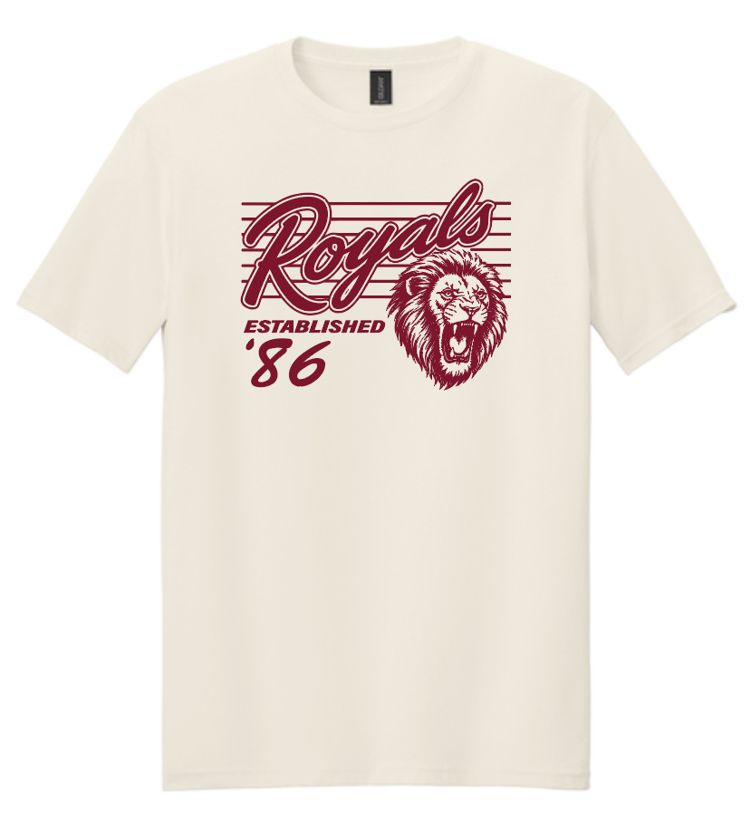 Vintage Royals: Basic S/S T-shirt (red print)
