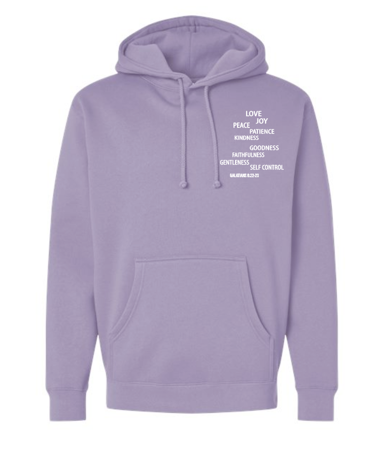 Fruit of the Spirit: Independent Trading Elevated Hooded Sweatshirt (purple)
