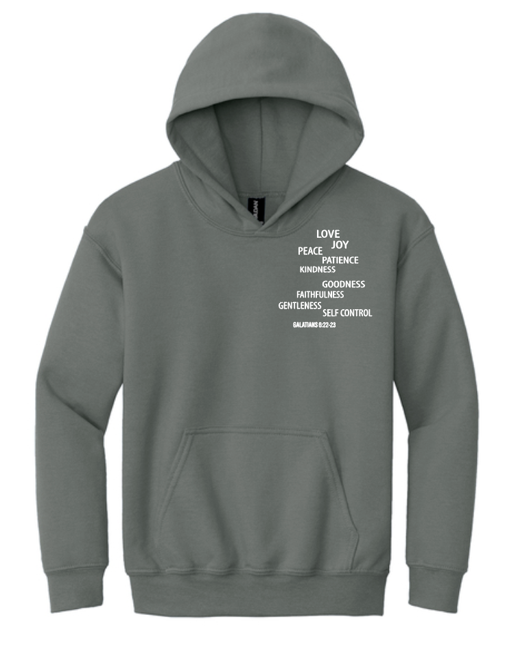 Fruit of the Spirit: Gildan Basic Hooded Sweatshirt (charcoal)