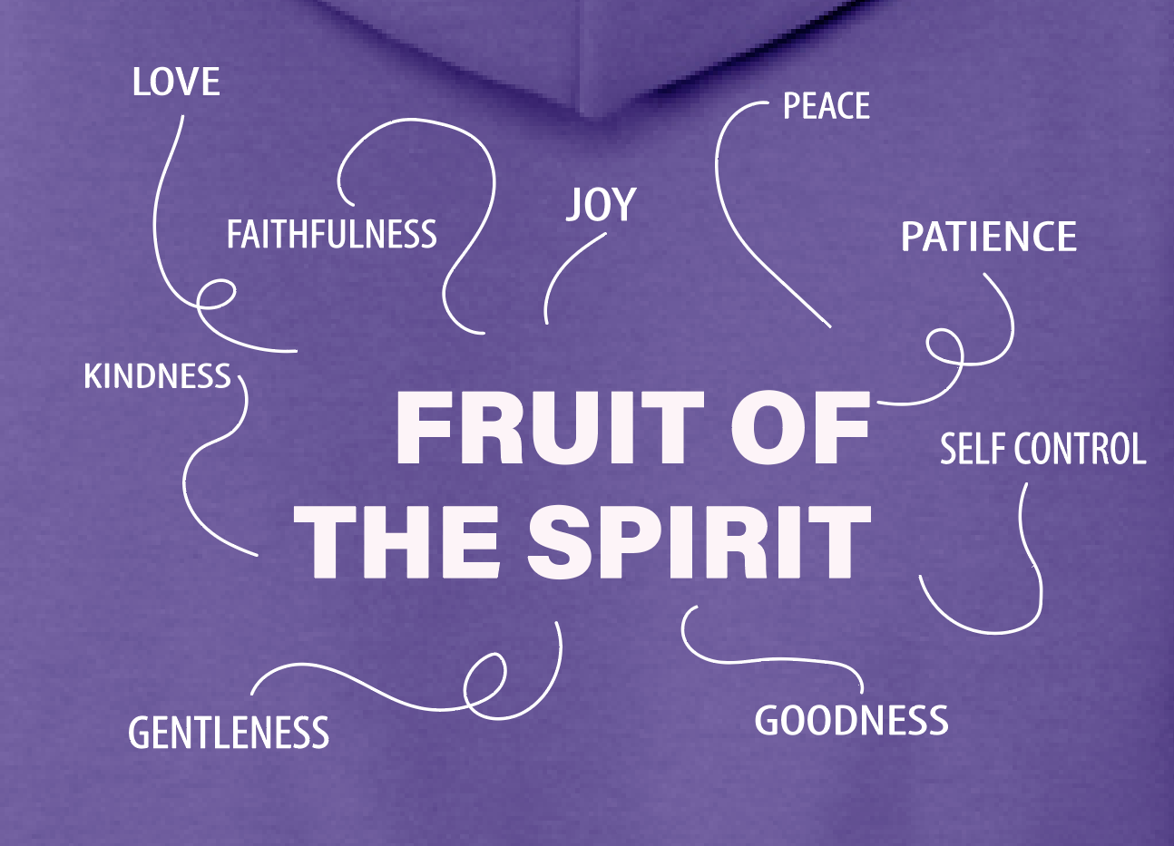 Fruit of the Spirit: Port & Co Basic Hooded Sweatshirt (purple)