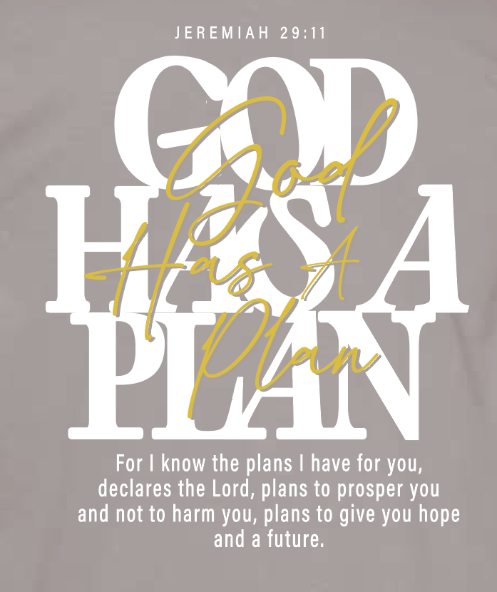God Has a Plan: Comfort Colors L/S T-shirt (granite)