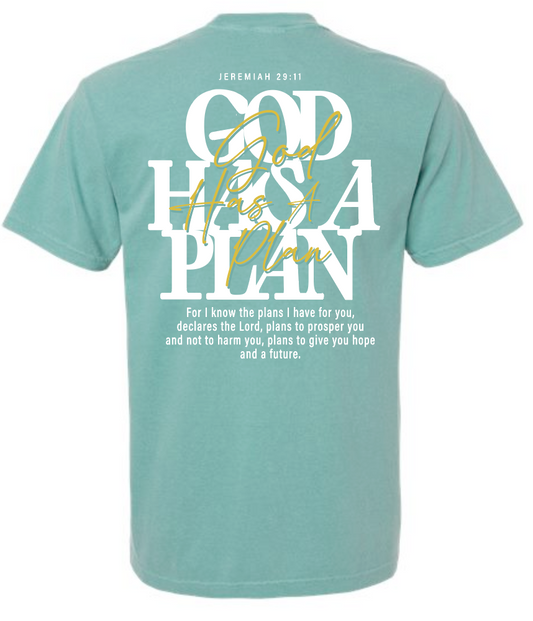 God Has a Plan: Comfort Colors S/S T-shirt (seafoam)