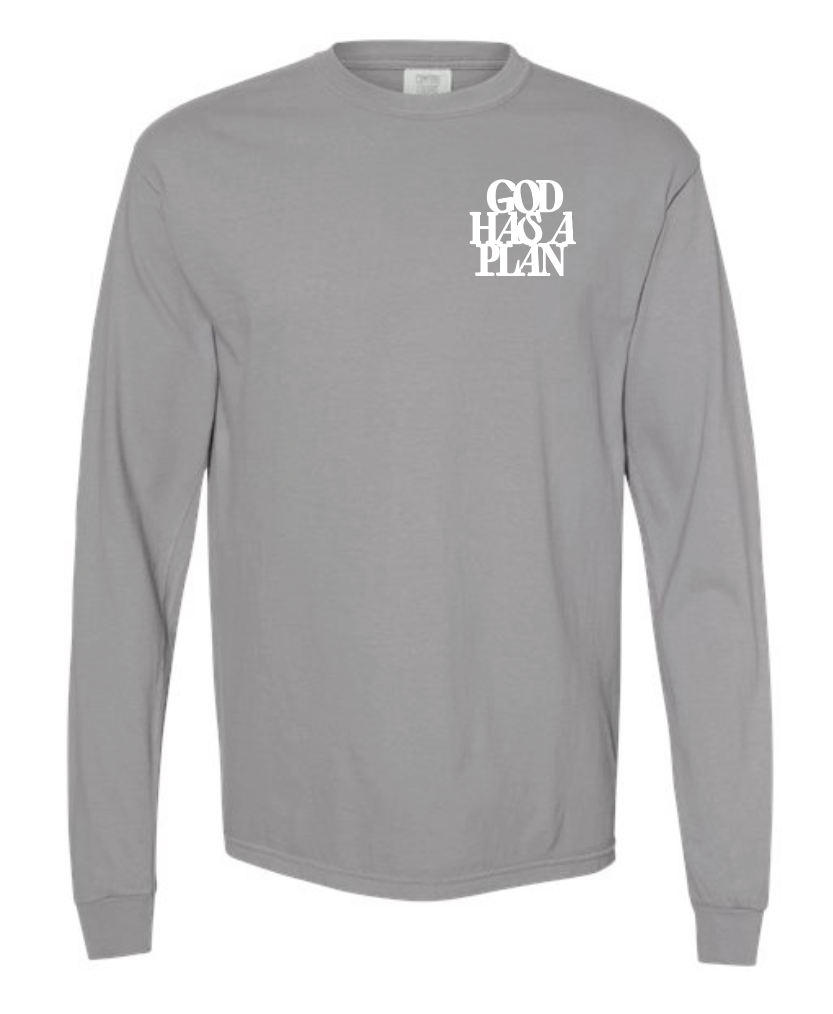 God Has a Plan: Comfort Colors L/S T-shirt (granite)