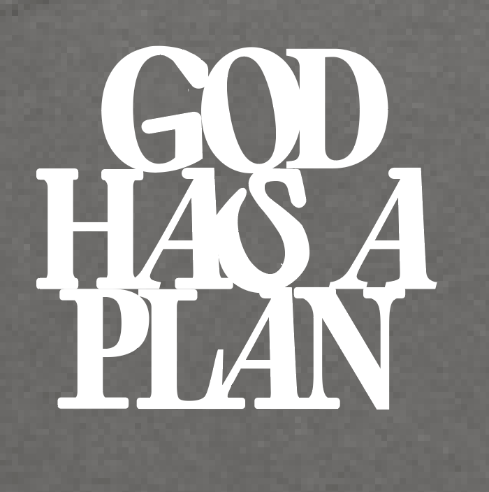 God Has a Plan: Basic L/S T-shirt (youth)(charcoal)