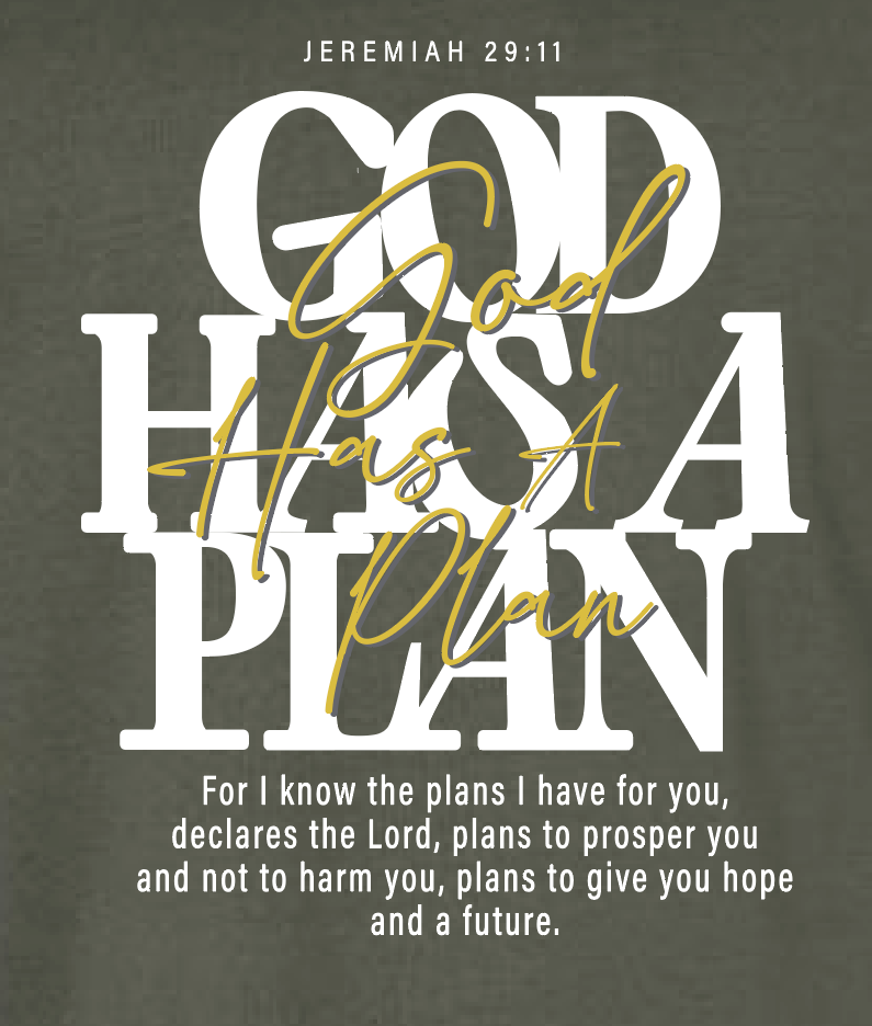 God Has a Plan: American Apparel Premium S/S T-shirt (mil green)