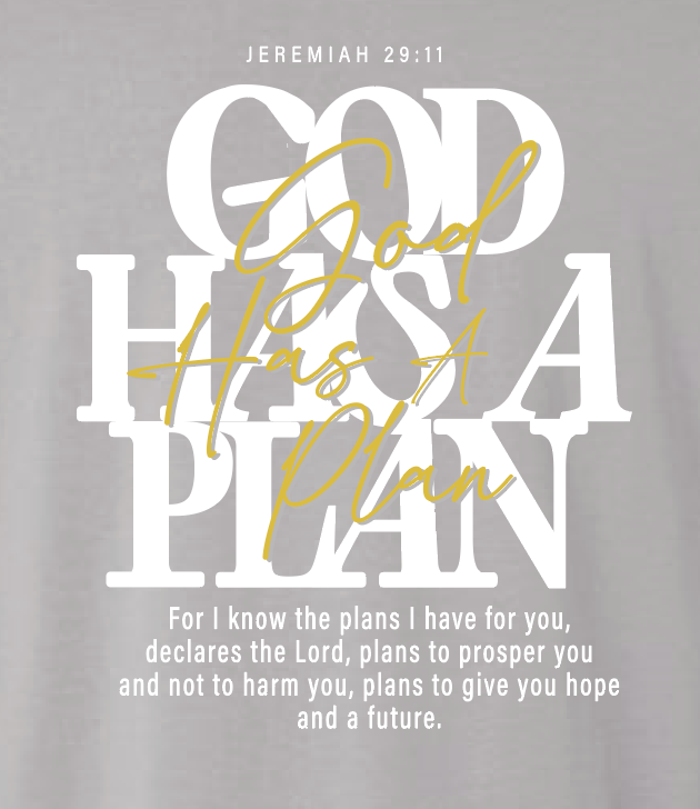 God Has a Plan: American Apparel Premium S/S T-shirt (gravel)