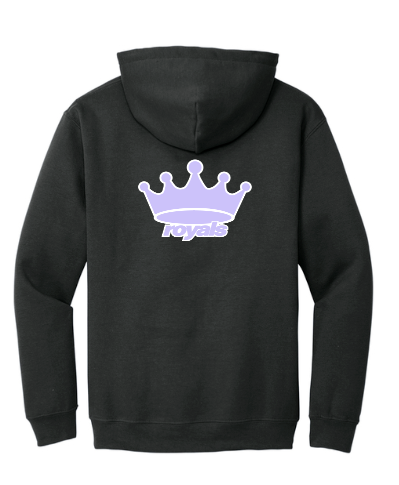 Royals (Chenille):  Independent Trading Fleece Hooded Sweatshirt (black)