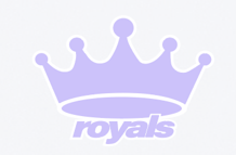 Royals (screenprint):  Independent Trading Fleece Crewneck Sweatshirt (white)