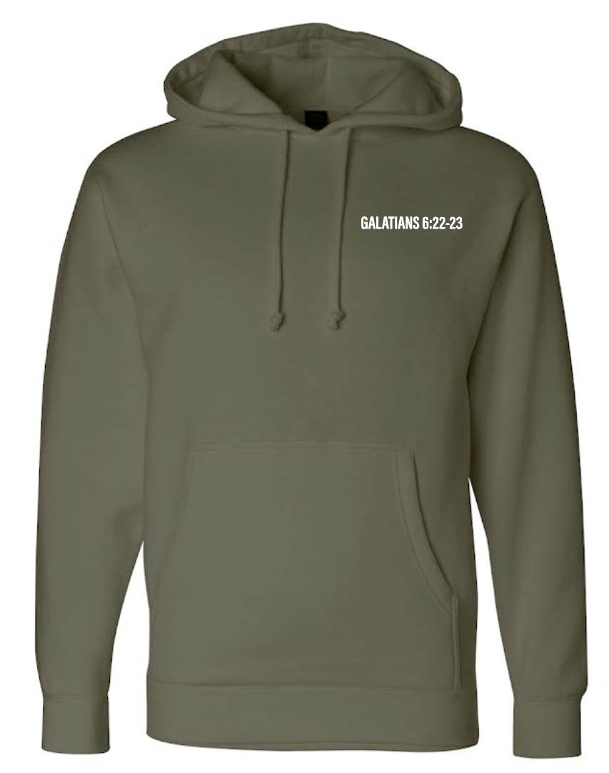 Fruit of the Spirit: Independent Trading Elevated Hooded Sweatshirt (army)