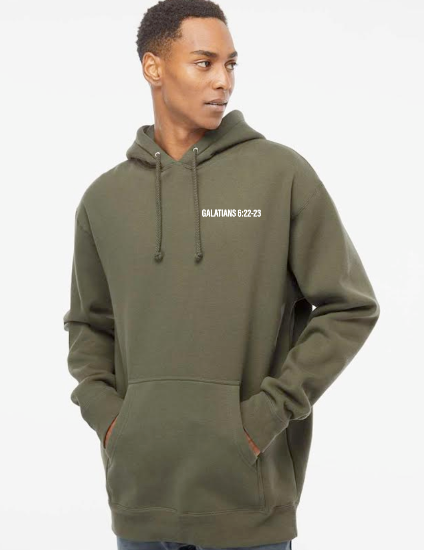 Fruit of the Spirit: Independent Trading Elevated Hooded Sweatshirt (army)