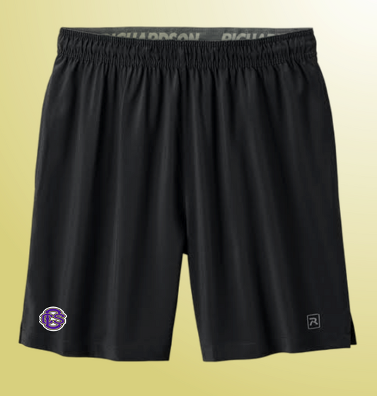 Fan Gear (8273) "CCS Logo" Richardson Woven Shorts (black)