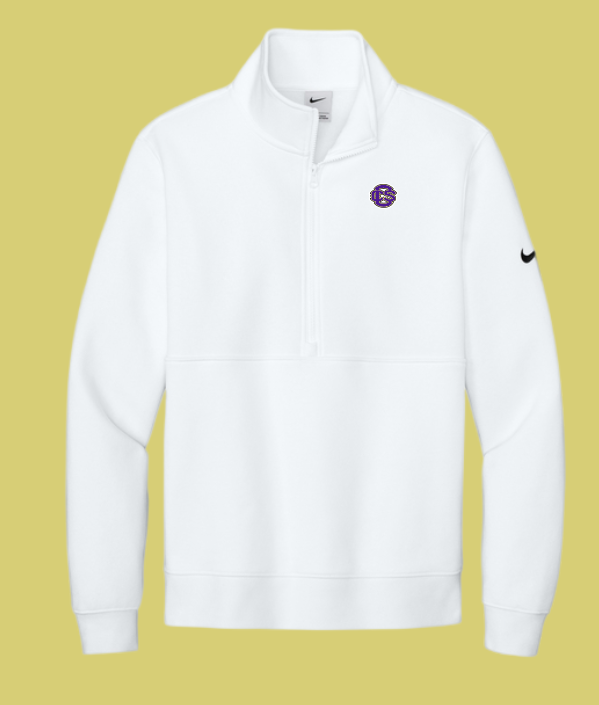 Fan Gear (8273) Nike Club 1/2 Zip Fleece Pullover (white)