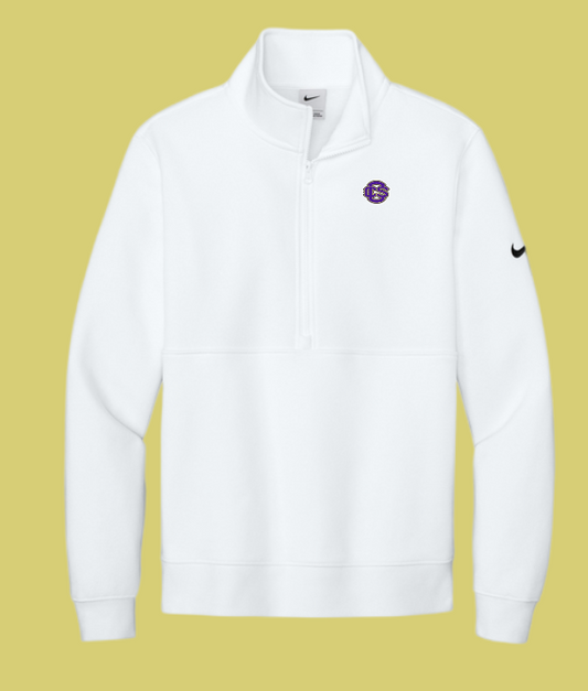 Fan Gear (8273) Nike Club 1/2 Zip Fleece Pullover (white)